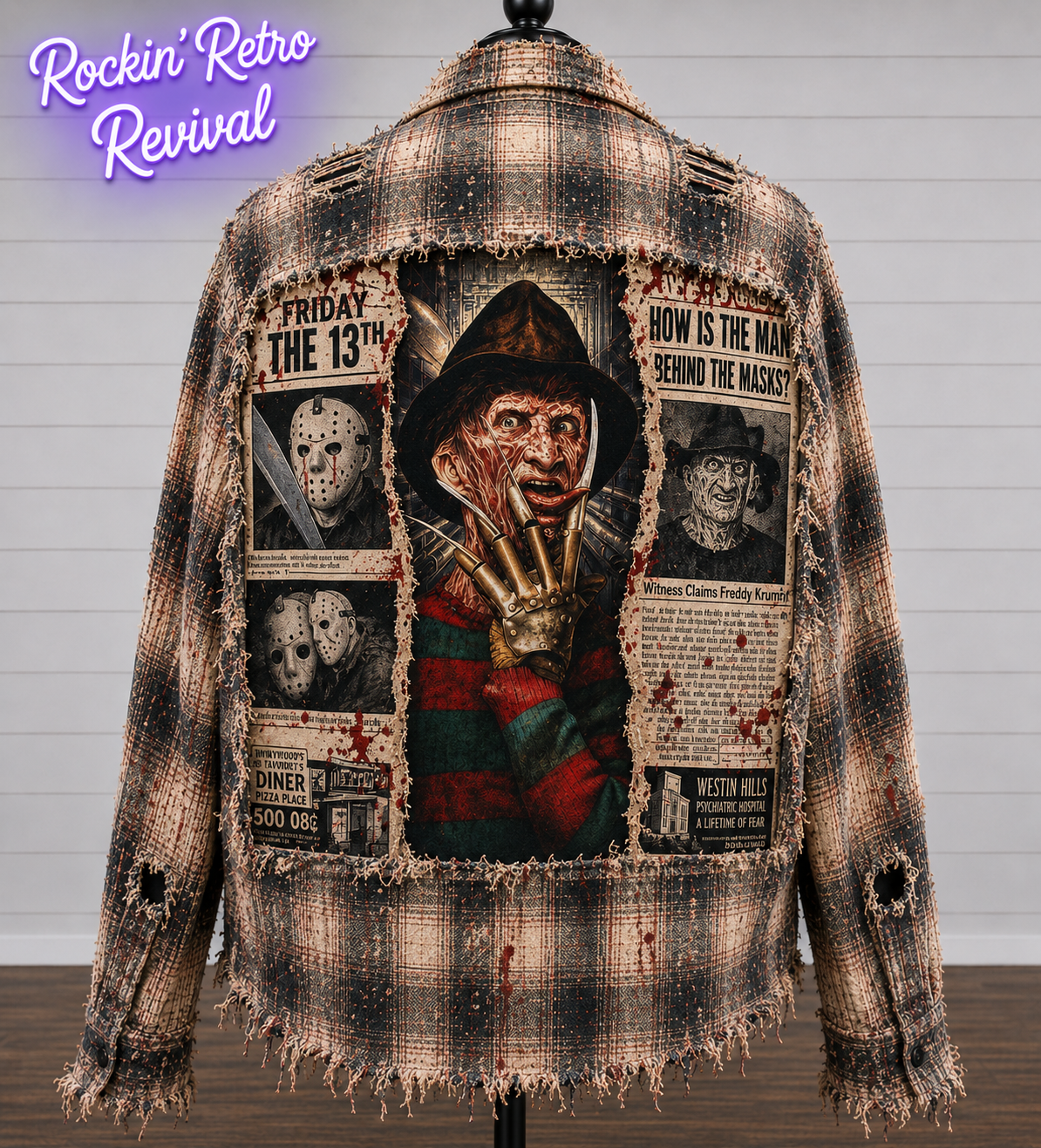 Freddy & Jason Horror Flannel Shirt Jacket