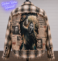 Ghostface Distressed Plaid Flannel Shirt