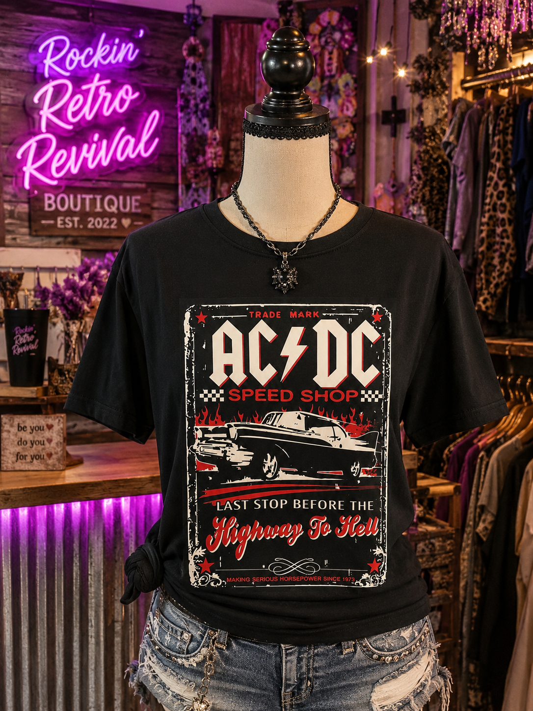 AC/DC Speed Shop Graphic Tee