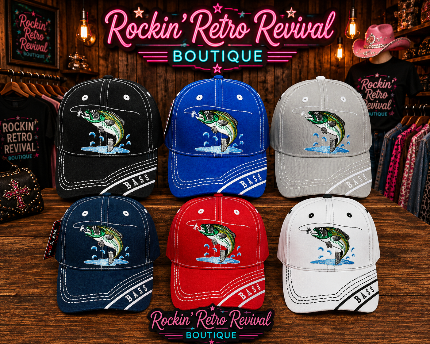 Bass Fishing Baseball Cap