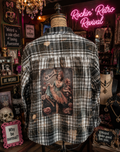 Be Weird Vintage Graphic Plaid Shirt Jacket