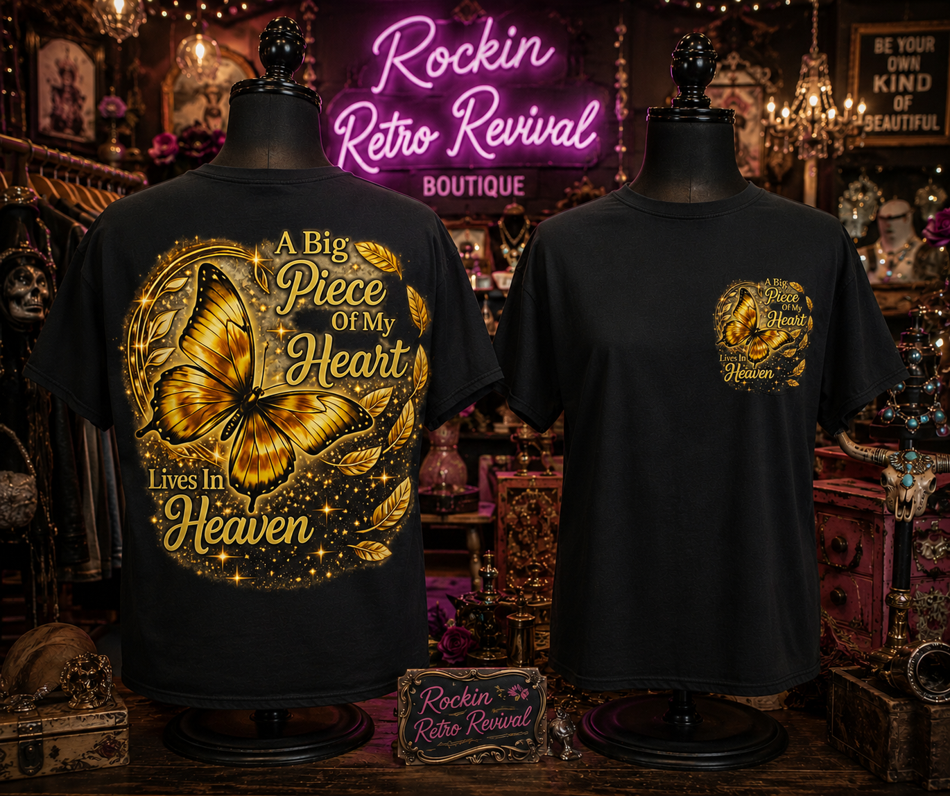 A Big Piece Of My Heart Lives In Heaven Graphic Tee