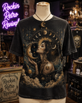 Celestial Goddess Acid-Wash Graphic Tee
