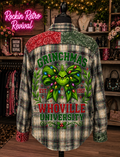 Grinchmas Whoville University Flannel Shirt