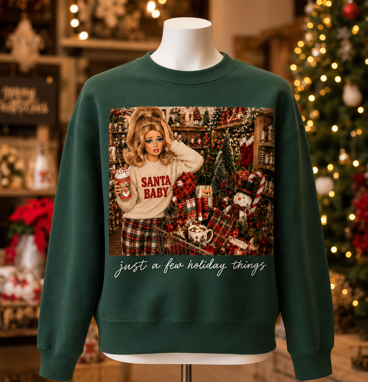 Just a Few Holiday Things Graphic Crewneck Sweatshirt
