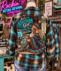 Just a Southern Girl — Western Graphic Plaid Flannel Shirt
