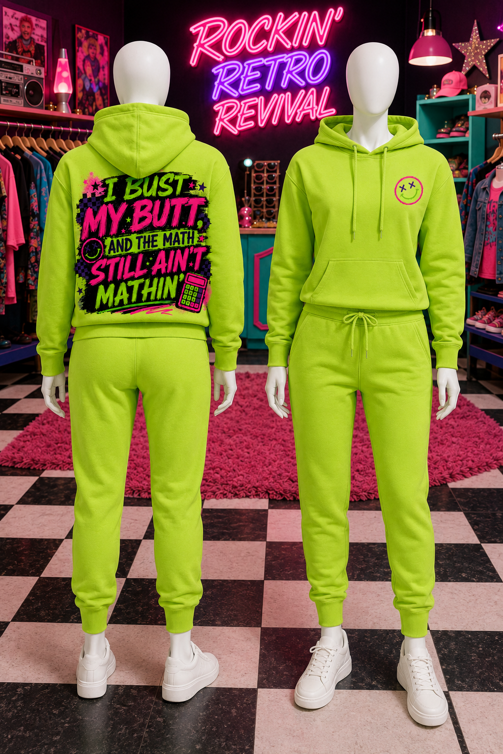 I BUST MY BUTT BUT THE MATH STLL AIN'T MATHIN' ON A FEECE HOODIE 