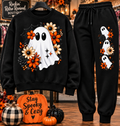 Halloween Ghost Floral Sweatshirt & Jogger Set