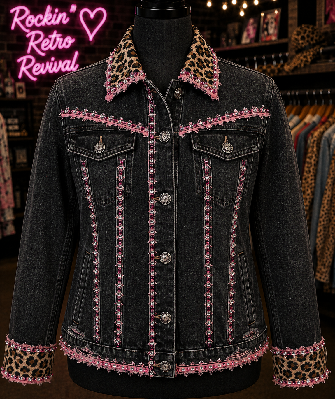 I Beg Your Parton Black Denim Jacket