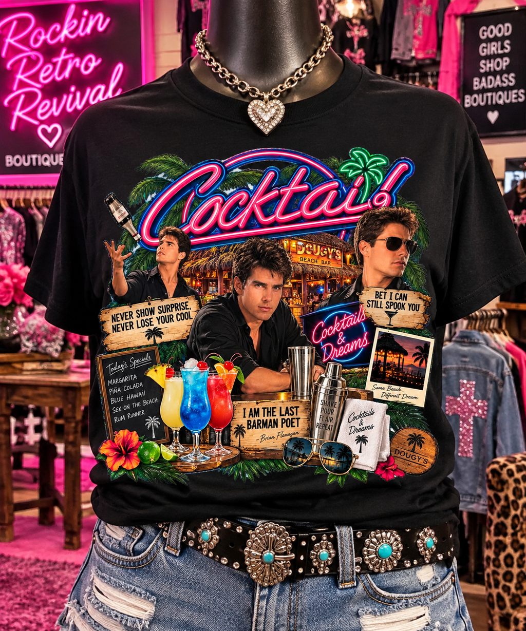 Cocktail Dougy's Beach Bar Graphic T-Shirt