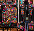 Wild Plans and Dirty Boots Beaded Denim Jacket