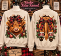 Highland Cow Christmas Crewneck Sweatshirt