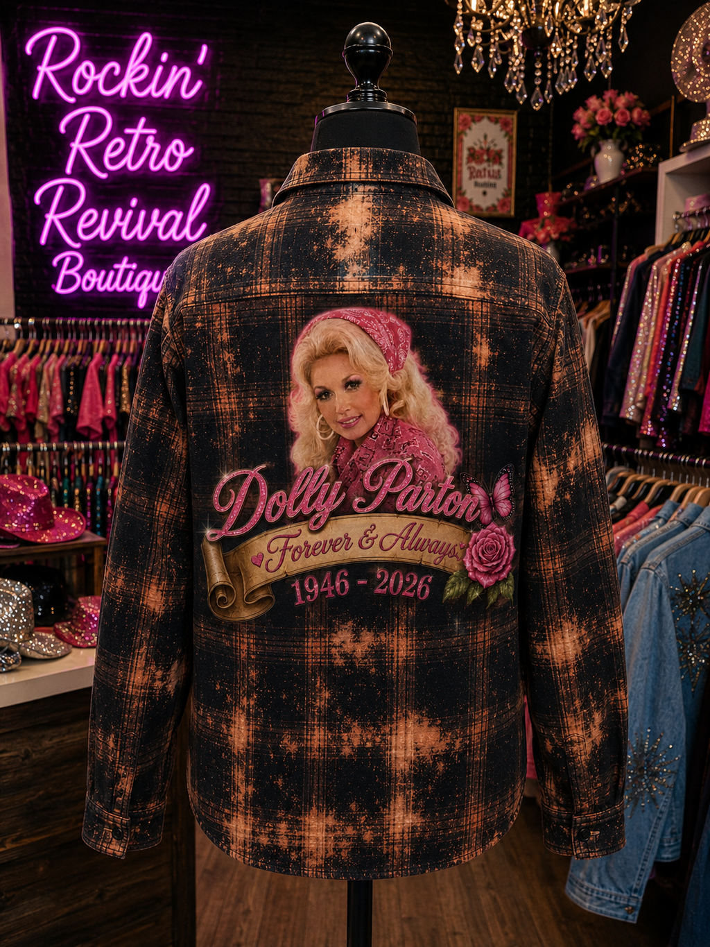 Dolly Parton Forever & Always Tribute Flannel