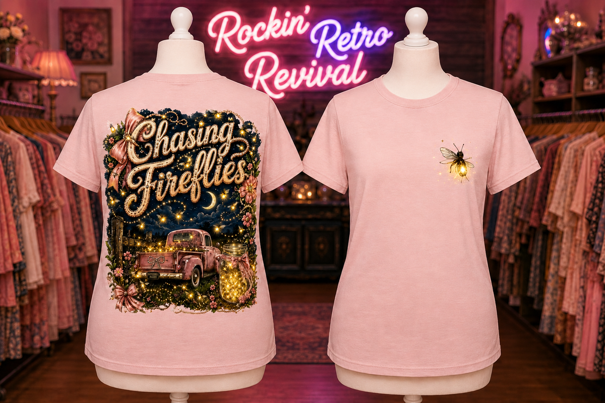Chasing Fireflies Pink Graphic Tee