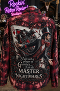 Master of Nightmares Alice in Wonderland Acid-Wash Flannel Shirt