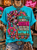 I Don't Date, I Just Foster Men Zebra Graphic Tee
