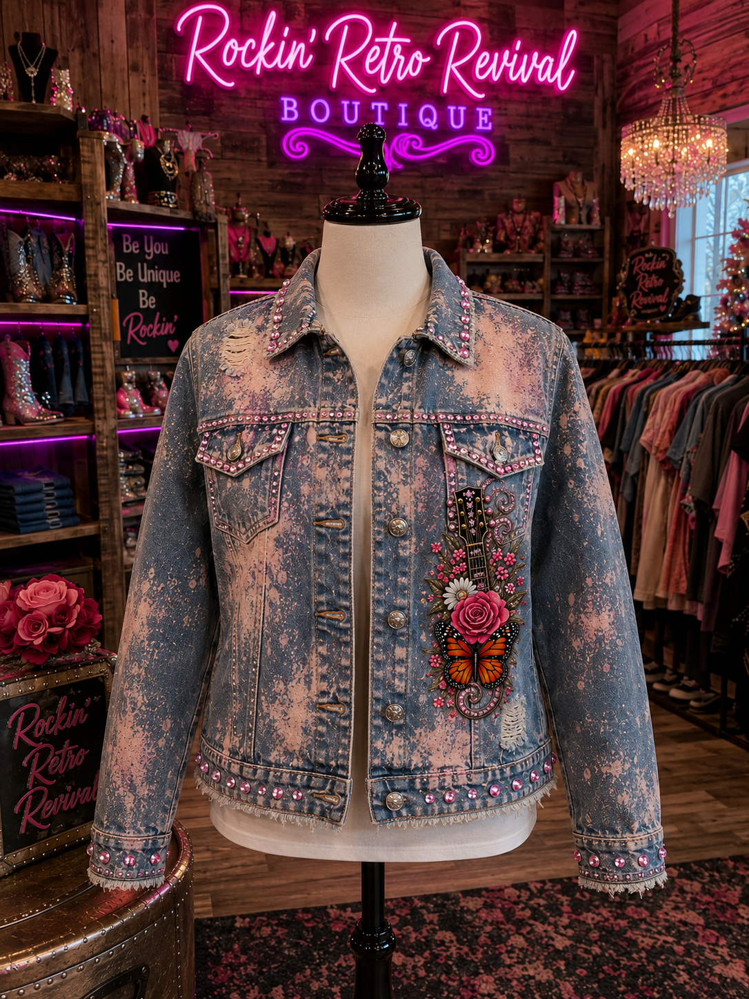 Dolly Tribute Distressed Denim Jacket