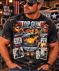 Top Gun Maverick mineral wash black graphic t-shirt featuring Maverick and Iceman collage with iconic quotes