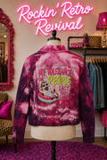Pink & Purple Tie-Dye Denim Jacket — Original Artwork by Rockin' Retro Revival