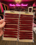 Red & Black Spiral Hair Ties (10-Pack)